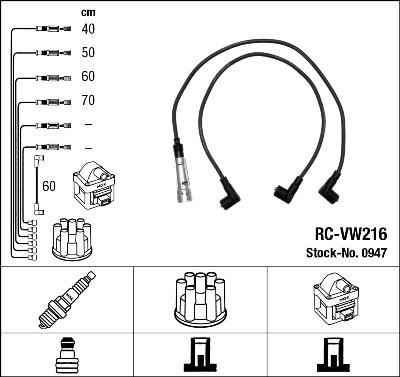 Set cablaj aprinder 0947 NGK