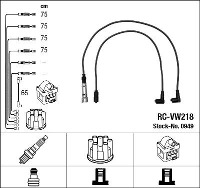 Set cablaj aprinder 0949 NGK