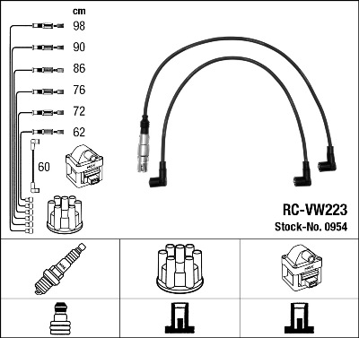 Set cablaj aprinder 0954 NGK