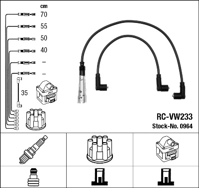 Set cablaj aprinder 0964 NGK