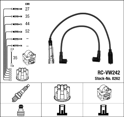 Set cablaj aprinder 8262 NGK