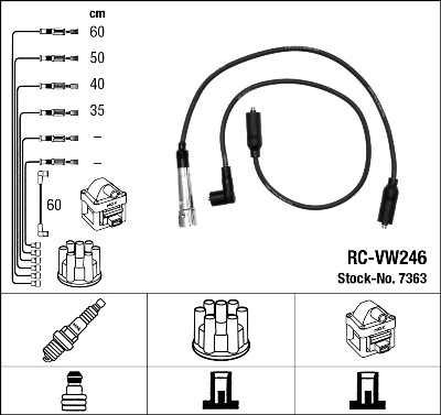 Set cablaj aprinder 7363 NGK