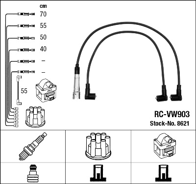 Set cablaj aprinder 8621 NGK