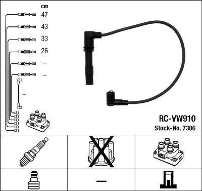 Set cablaj aprinder 7306 NGK