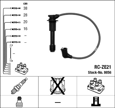 Set cablaj aprinder 9856 NGK