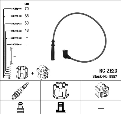 Set cablaj aprinder 9857 NGK