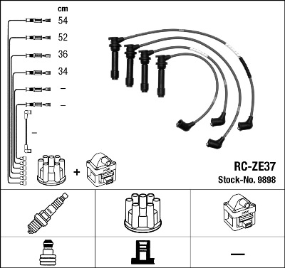 Set cablaj aprinder 9898 NGK