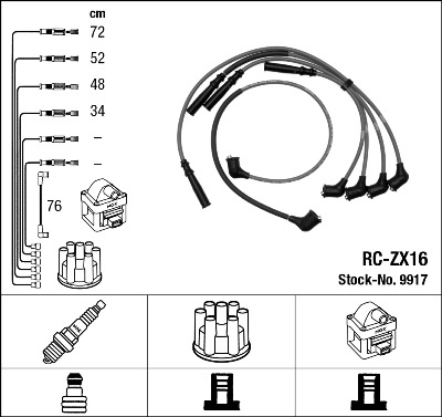 Set cablaj aprinder 9917 NGK