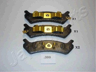 Set placute frana,frana disc PP-399AF JAPANPARTS