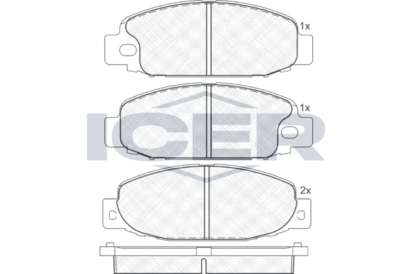 Set placute frana,frana disc 141207 ICER