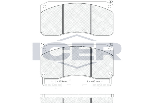 Set placute frana,frana disc 150782 ICER