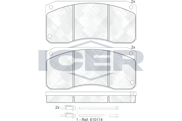 Set placute frana,frana disc 150833 ICER