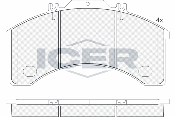 Set placute frana,frana disc 151043 ICER