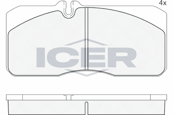 Set placute frana,frana disc 151088 ICER