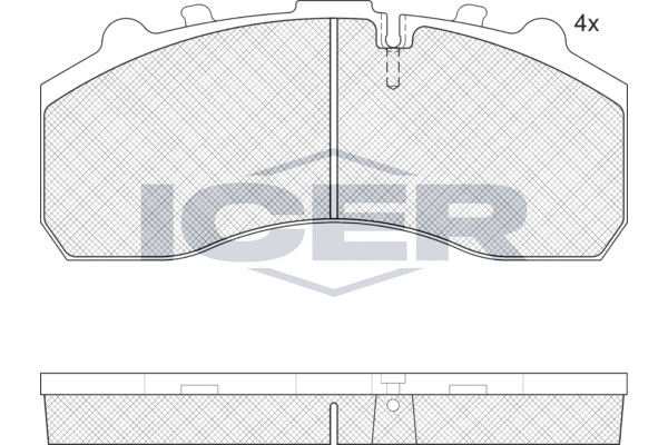 Set placute frana,frana disc 151194 ICER