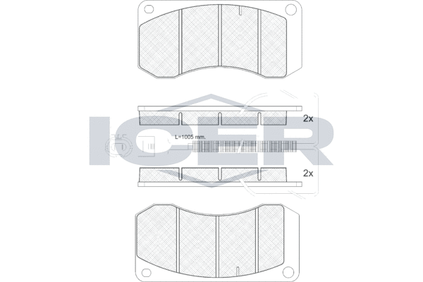 Set placute frana,frana disc 151244 ICER