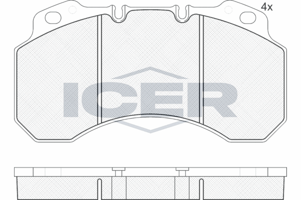 Set placute frana,frana disc 151245 ICER