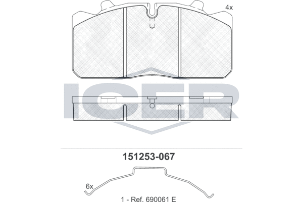 Set placute frana,frana disc 151253 ICER