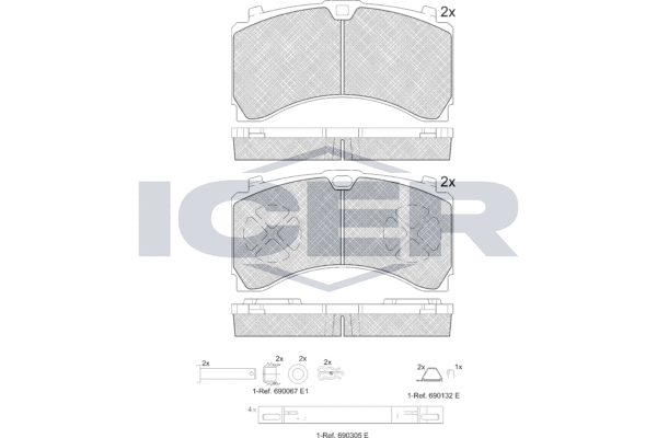 Set placute frana,frana disc 152123-066 ICER
