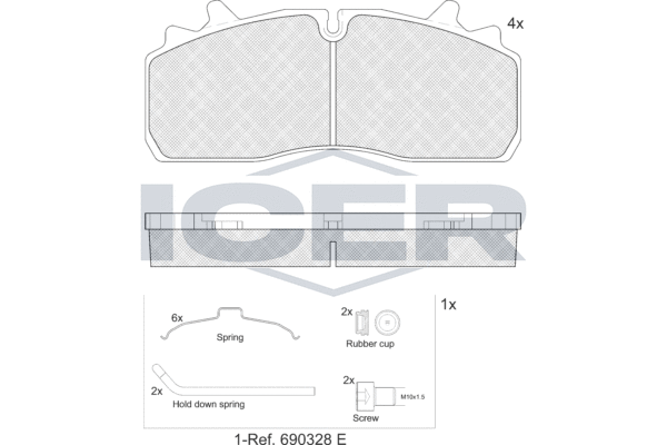 Set placute frana,frana disc 152455-066 ICER