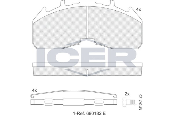 Set placute frana,frana disc 152457-066 ICER