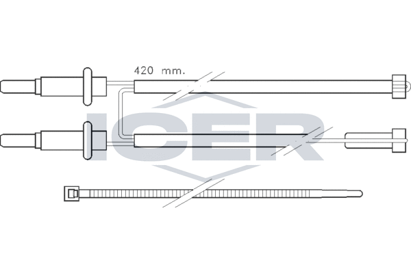 Senzor de avertizare,uzura placute de frana 610114 E C ICER