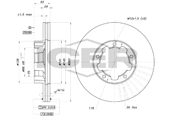 Disc frana 78BD0052-2 ICER