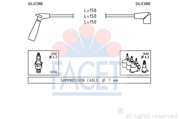 Set cablaj aprinder 4.7007 FACET