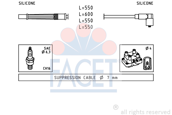 Set cablaj aprinder 4.7246 FACET