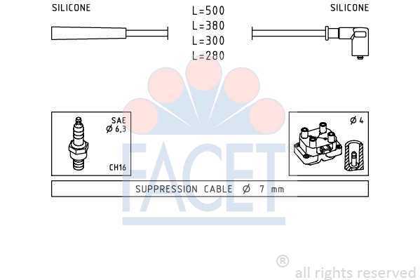 Set cablaj aprinder 4.7252 FACET