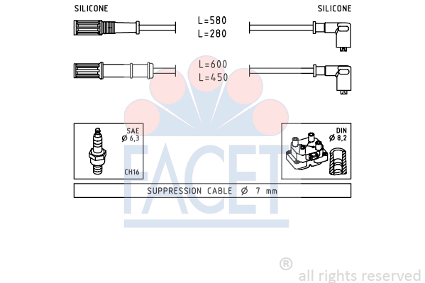 Set cablaj aprinder 4.9451 FACET