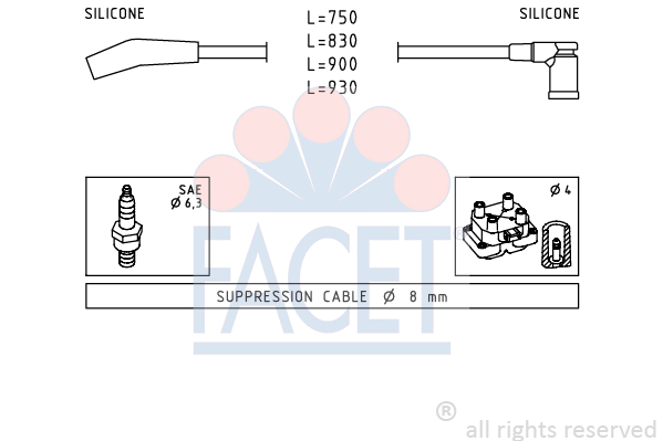 Set cablaj aprinder 4.9568 FACET