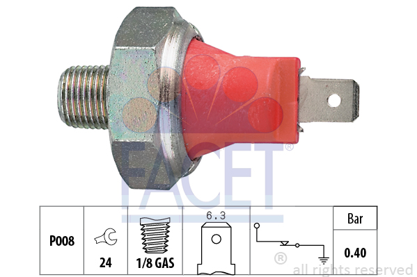 Senzor presiune ulei 7.0017 FACET