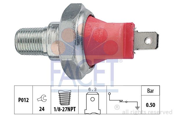 Senzor presiune ulei 7.0027 FACET