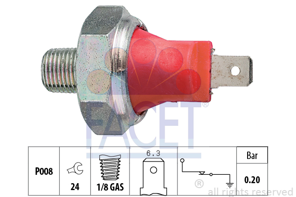 Senzor presiune ulei 7.0035 FACET