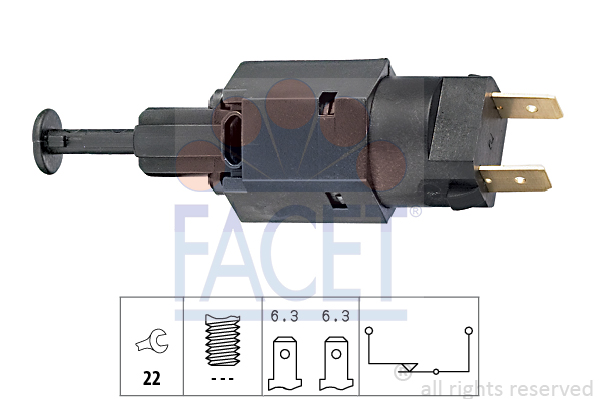 Comutator lumini frana 7.1050 FACET