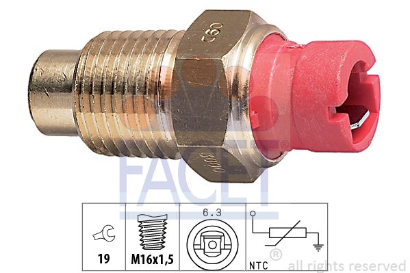 Senzor,temperatura lichid de racire 7.3000 FACET