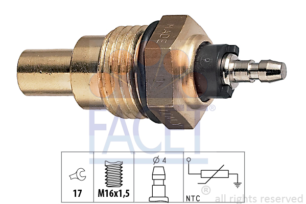 Senzor,temperatura lichid de racire 7.3009 FACET