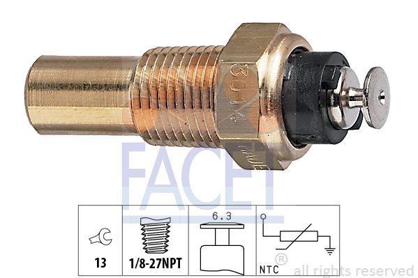 Senzor,temperatura lichid de racire 7.3014 FACET