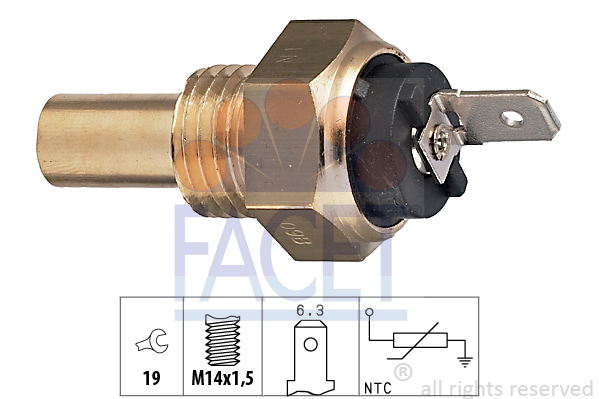 Senzor,temperatura lichid de racire 7.3015 FACET