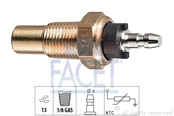 Senzor,temperatura lichid de racire 7.3052 FACET