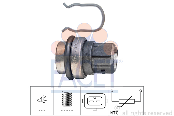 Senzor,temperatura lichid de racire 7.3086 FACET