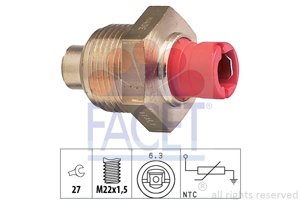 Senzor,temperatura lichid de racire 7.3087 FACET