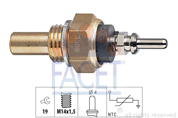 Senzor,temperatura lichid de racire 7.3088 FACET