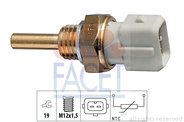 Senzor,temperatura lichid de racire 7.3127 FACET