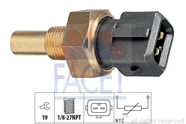 Senzor,temperatura lichid de racire 7.3165 FACET