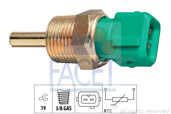 Senzor,temperatura lichid de racire 7.3212 FACET