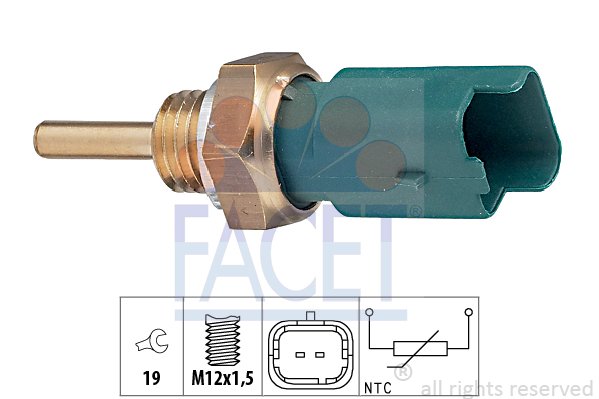 Senzor,temperatura lichid de racire 7.3261 FACET