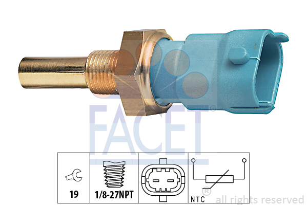 Senzor,temperatura lichid de racire 7.3263 FACET