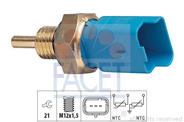 Senzor,temperatura lichid de racire 7.3291 FACET